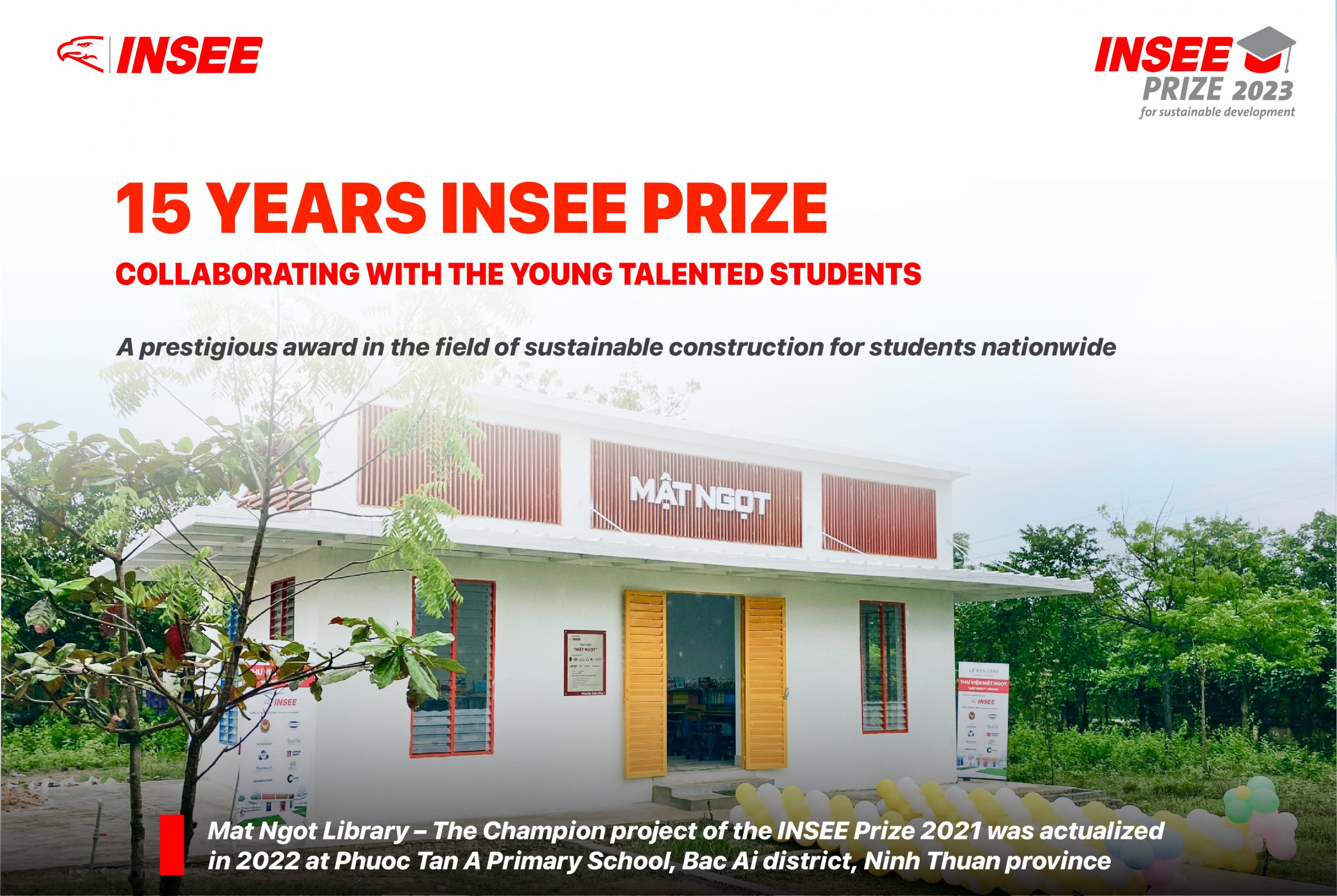 Mat Ngot Library – The Champion project of the INSEE Prize 2021 was actualized in 2022 at Phuoc Tan A Primary School, Bac Ai district, Ninh Thuan province.