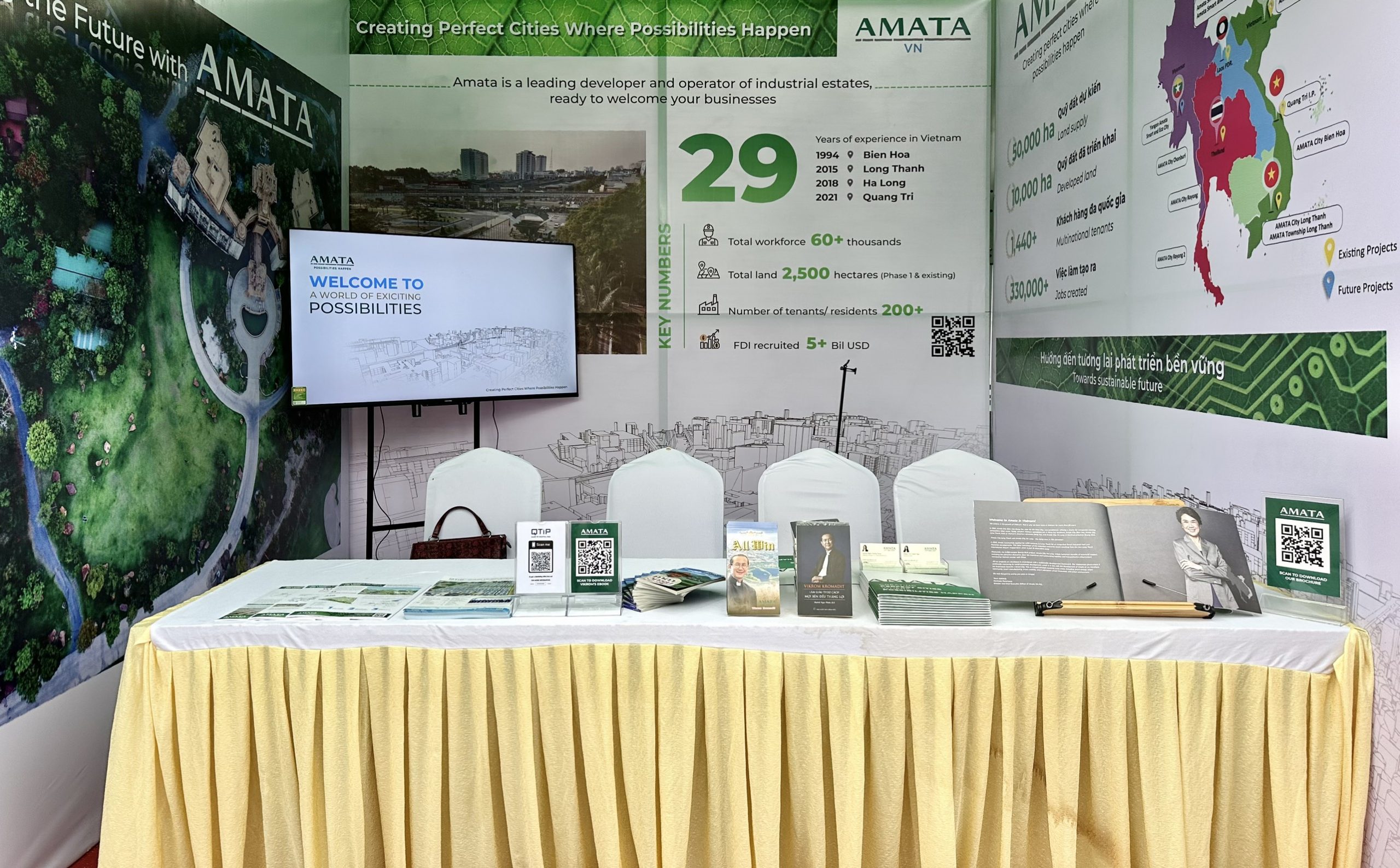 Advertising booth of Amata VN PCL