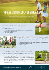 HOIANA JUNIOR GOLF SUMMER CAMP
