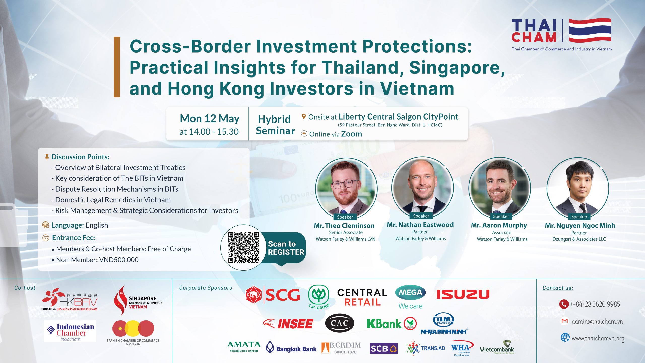 Seminar "Cross-Border Investment Protections: Practical Insights for Thailand, Singapore, and Hong Kong Investors in Vietnam"